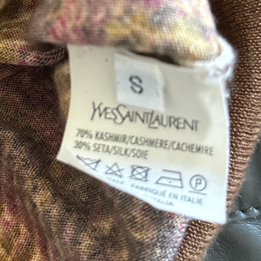 YSL PYTHON cashmere silk button front cardigan sw… - image 6